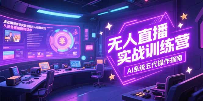 无人直播实操训练营，从设备搭建到话术，AI系统五代操作指南(7月更新-阳明聊项目