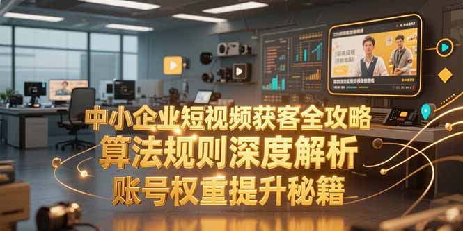 中小企业短视频获客全攻略，算法规则深度解析，账号权重提升秘籍-阳明聊项目