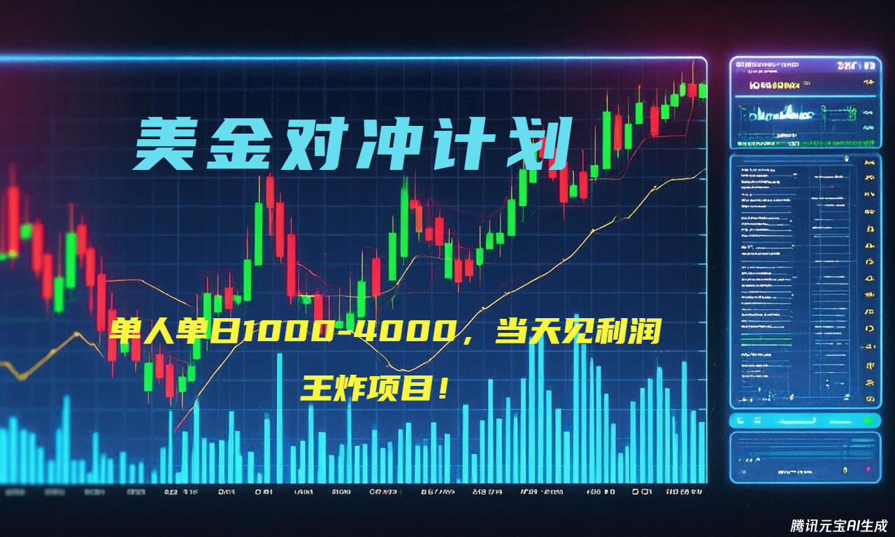 2025年最暴力项目“美金先登计划”最新最强对冲战法，每日实际收益1K-4K-阳明聊项目