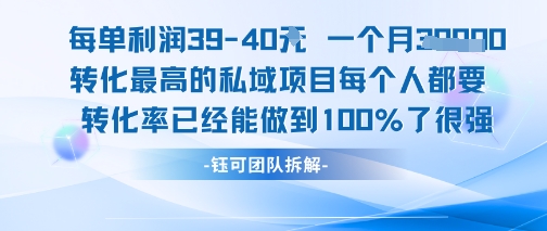 每单利润40一个月7k+转化最高的私域项目，每个人都要的产品转化率已经能做到100%-阳明聊项目