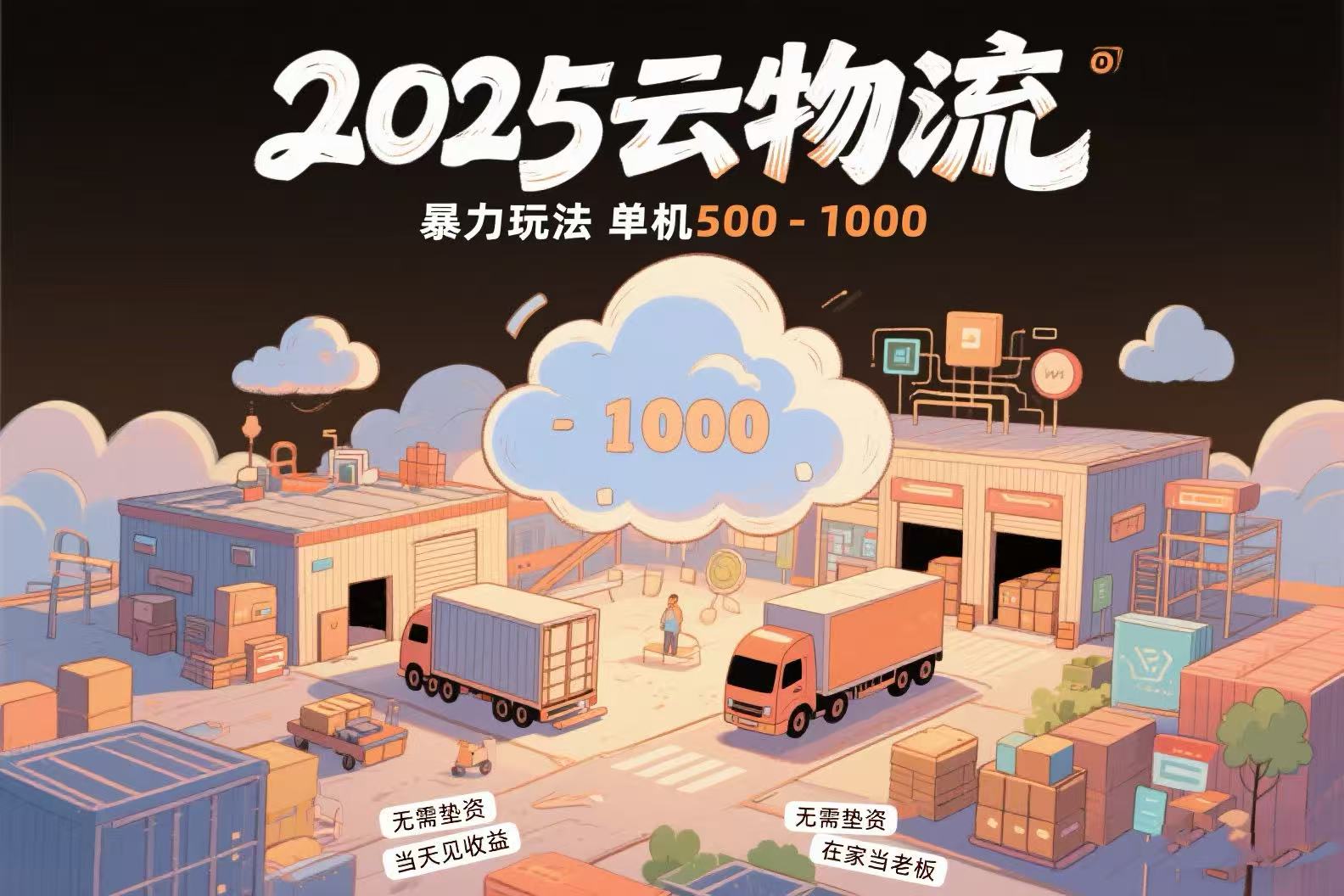 云物流赚差价，项目纯利润500~1000，无需垫资，当天到账。不需要有车，…-阳明聊项目