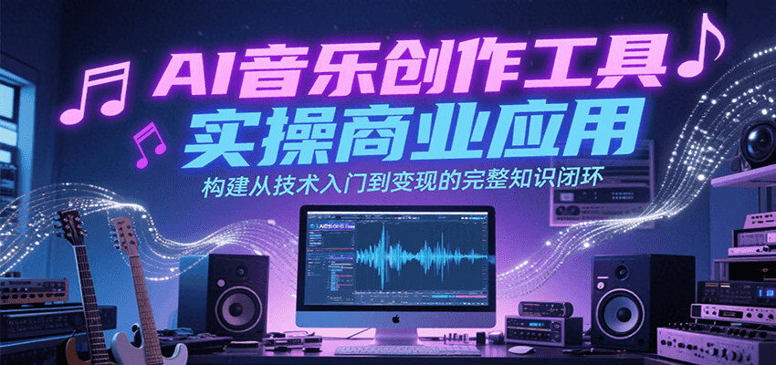 AI音乐创作工具实操商业应用，构建从技术入门到变现的完整知识闭环-阳明聊项目