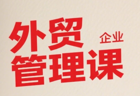 中小外贸企业管理课，系统性强，直击痛点，助企业全面提升管理智慧-阳明聊项目