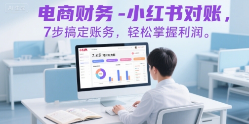 电商财务-小红书对账，7步搞定账务，轻松掌握利润-阳明聊项目